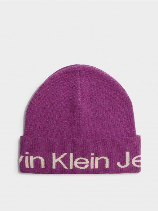 Шапки та кепки Calvin Klein Logo Beanie модель K60K611271-VAC Фото