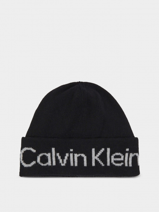 Шапки та кепки Calvin Klein Logo Reverso Tonal Beanie модель K60K611151-BAX Фото