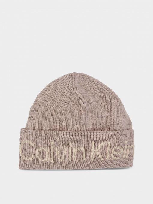 Шапки и кепки Calvin Klein Logo Reverso Tonal Beanie модель K60K611151-PBP Фото