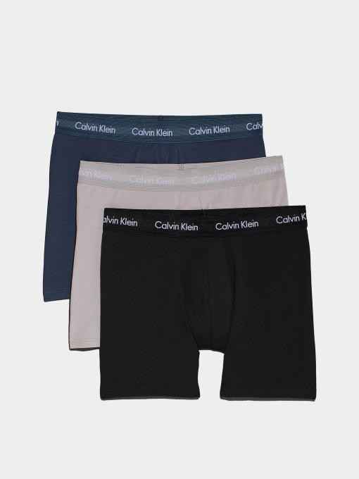 Нижнее белье Calvin Klein Underwear 3-Pack Boxers - Cotton Stretch модель 000NB1770A-QRH Фото