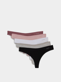 Нижня білизна Calvin Klein Underwear 5 Pack Thongs модель 000QD5250E-PYG Фото