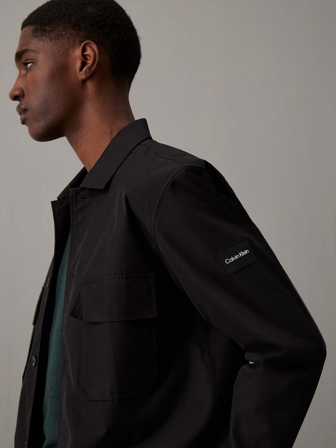Рубашки Calvin Klein Cotton Nylon Overshirt модель K10K109920-BEH Фото