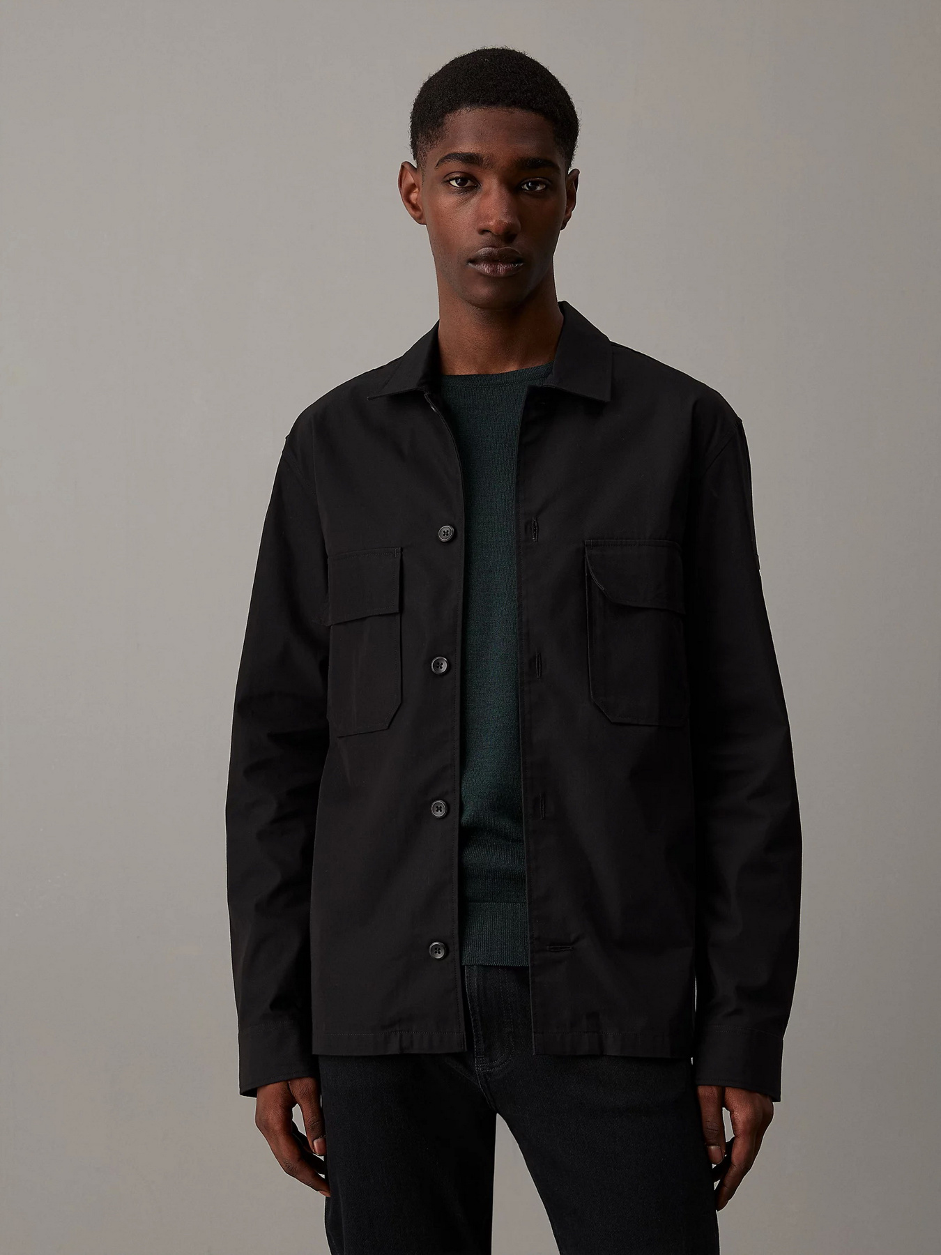 Рубашки Calvin Klein Cotton Nylon Overshirt модель K10K109920-BEH Фото