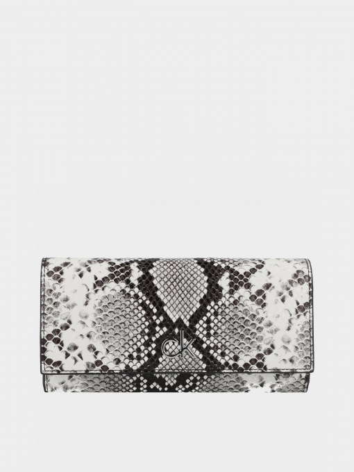 Кошельки Calvin Klein Re-Lock Trifold Lg Python модель K60K608327_0GK Фото