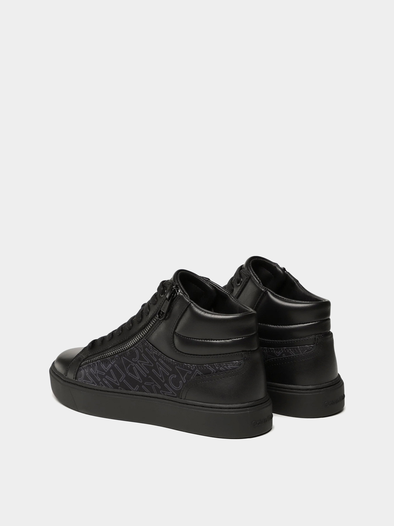 Кеды Calvin Klein High Top Lace Up W/Zip Mono модель HM0HM01046-0GK Фото