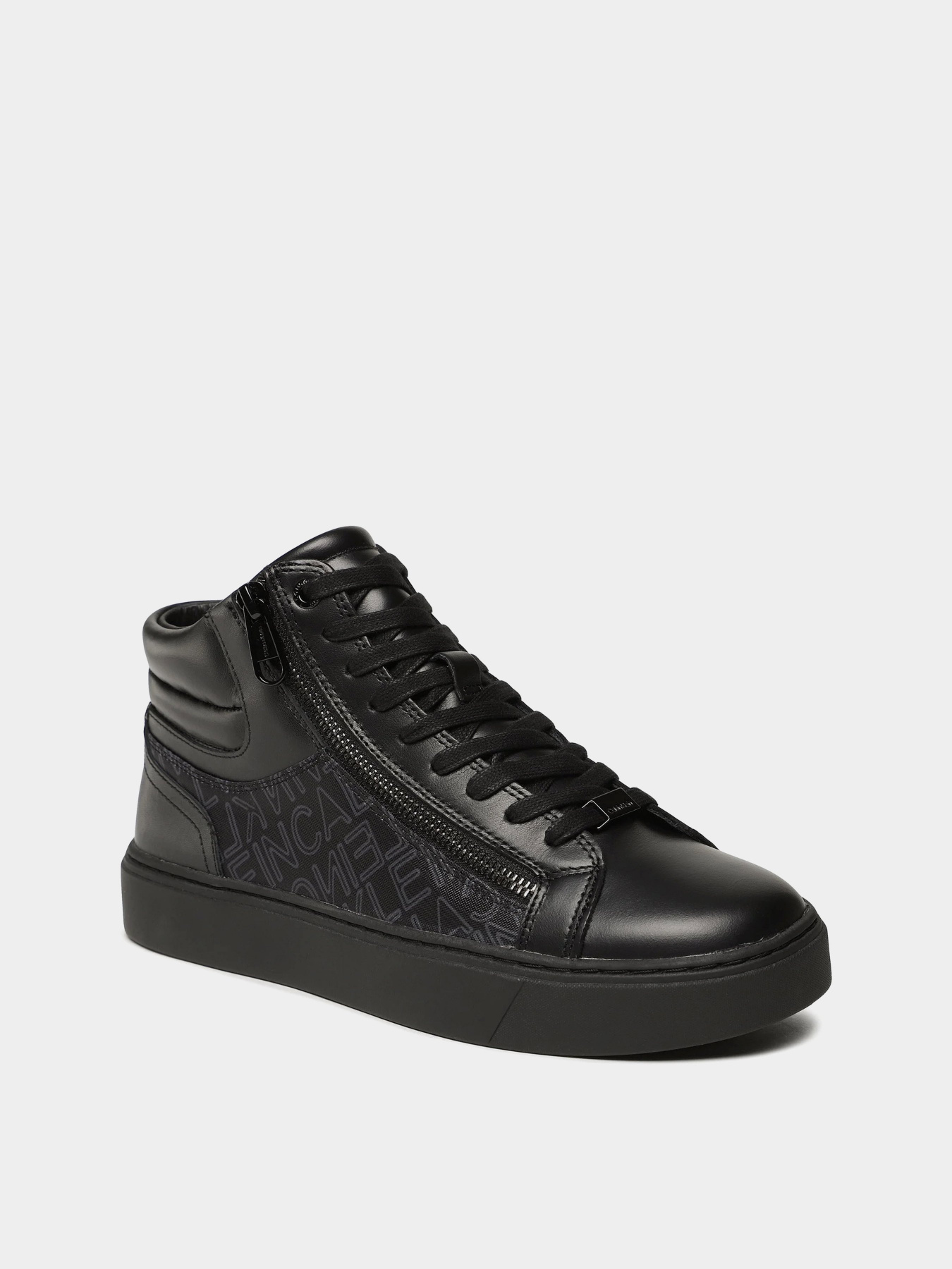 Кеды Calvin Klein High Top Lace Up W/Zip Mono модель HM0HM01046-0GK Фото