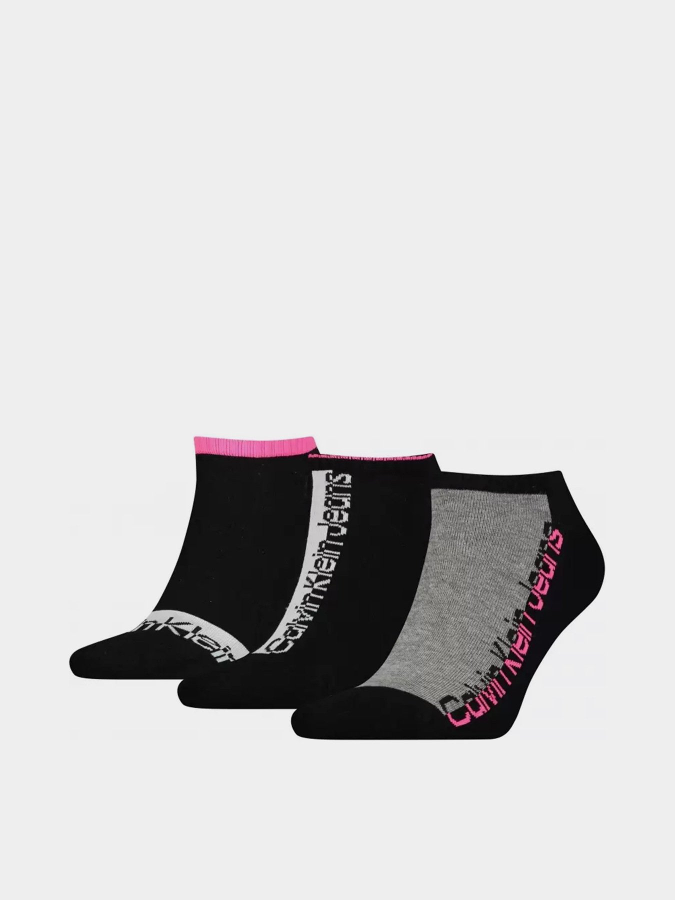 Шкарпетки та гольфи Calvin Klein 3 Pack Logo Ankle Socks модель 701218753001 Фото