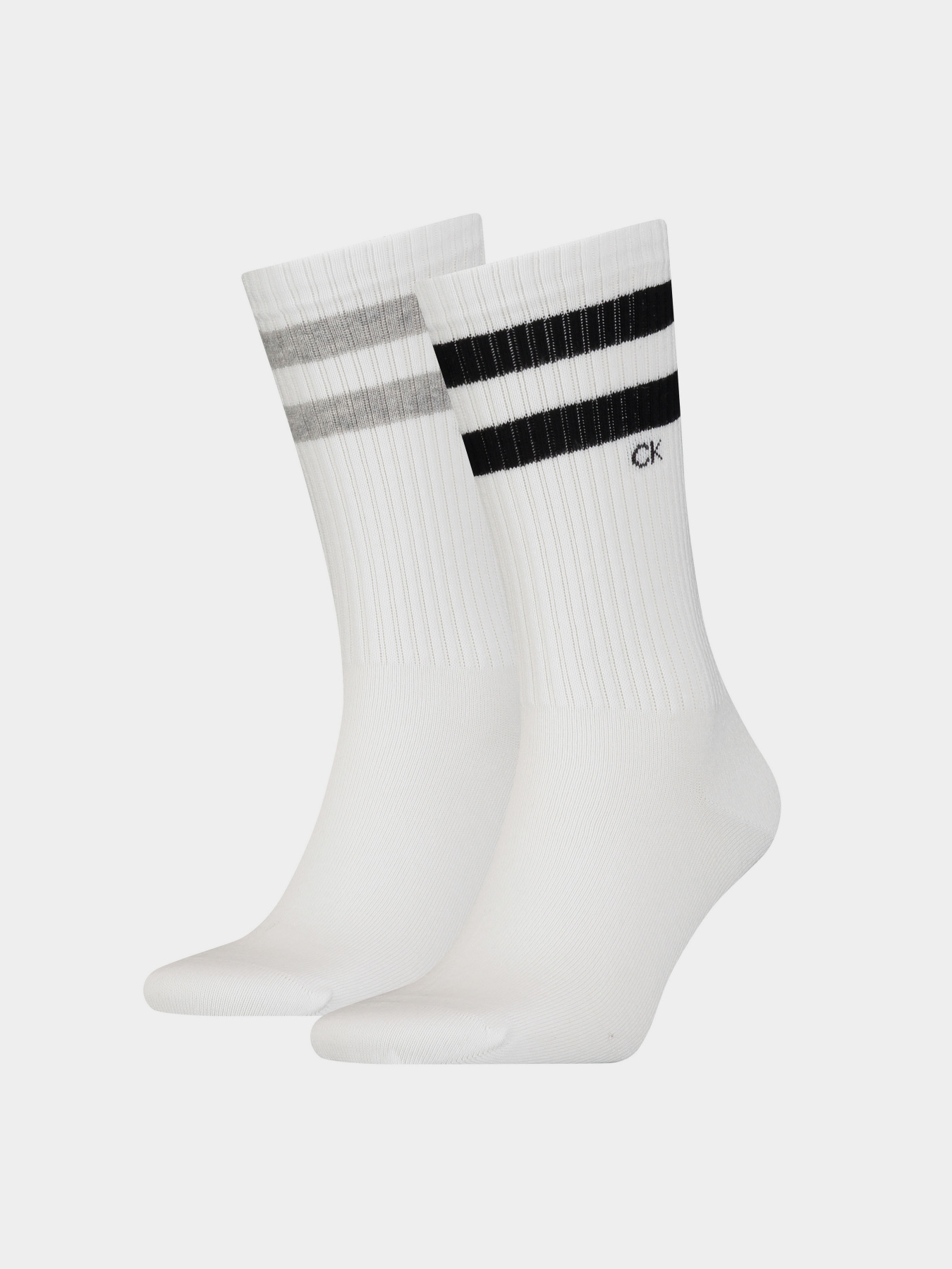 Носки и гольфы Calvin Klein 2 Pack Striped Crew Socks модель 701218711004 Фото