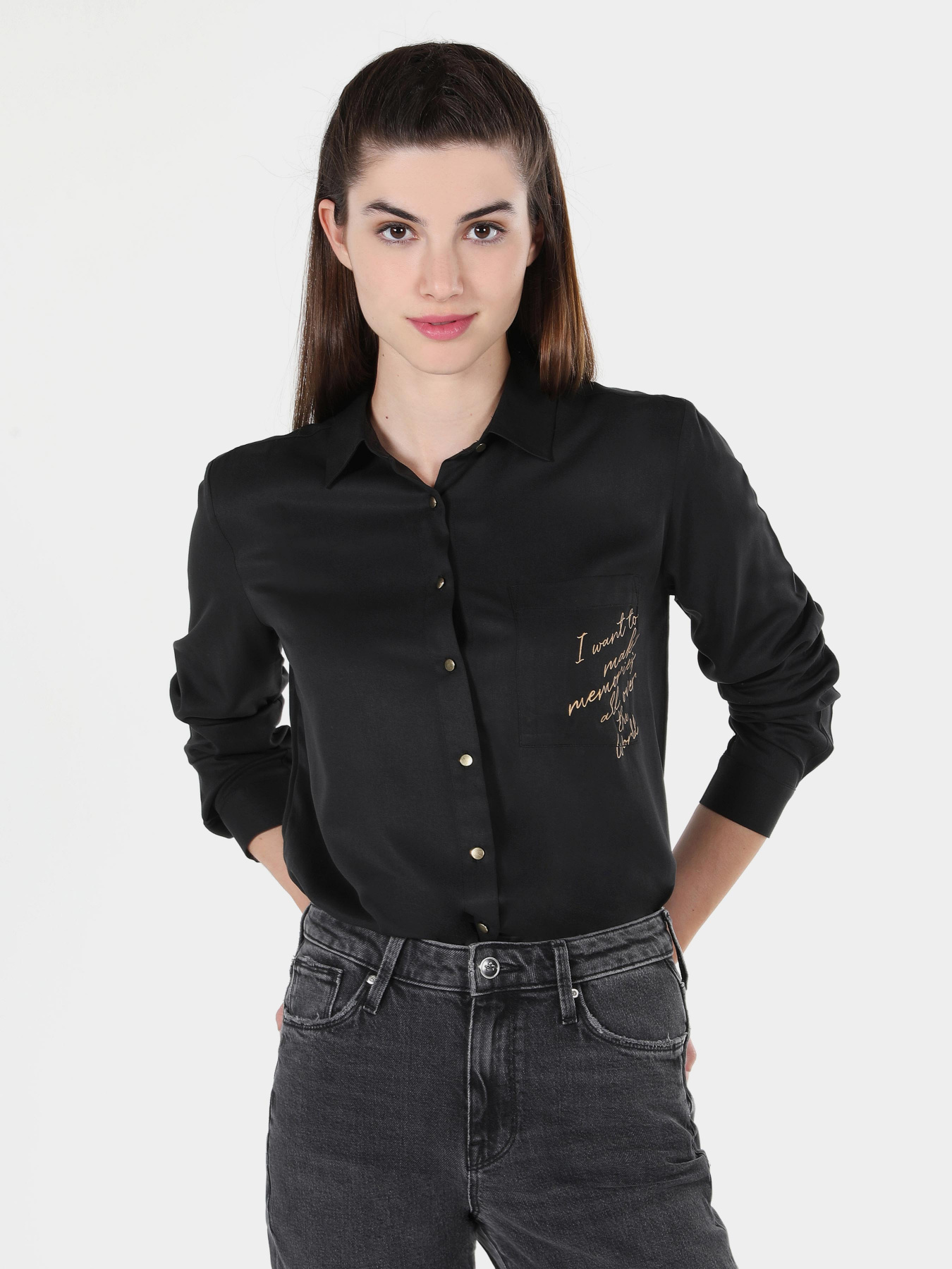 Сорочки Colin’s модель CL1060145BLK Сорочки Colin’s модель CL1060145BLK Фото