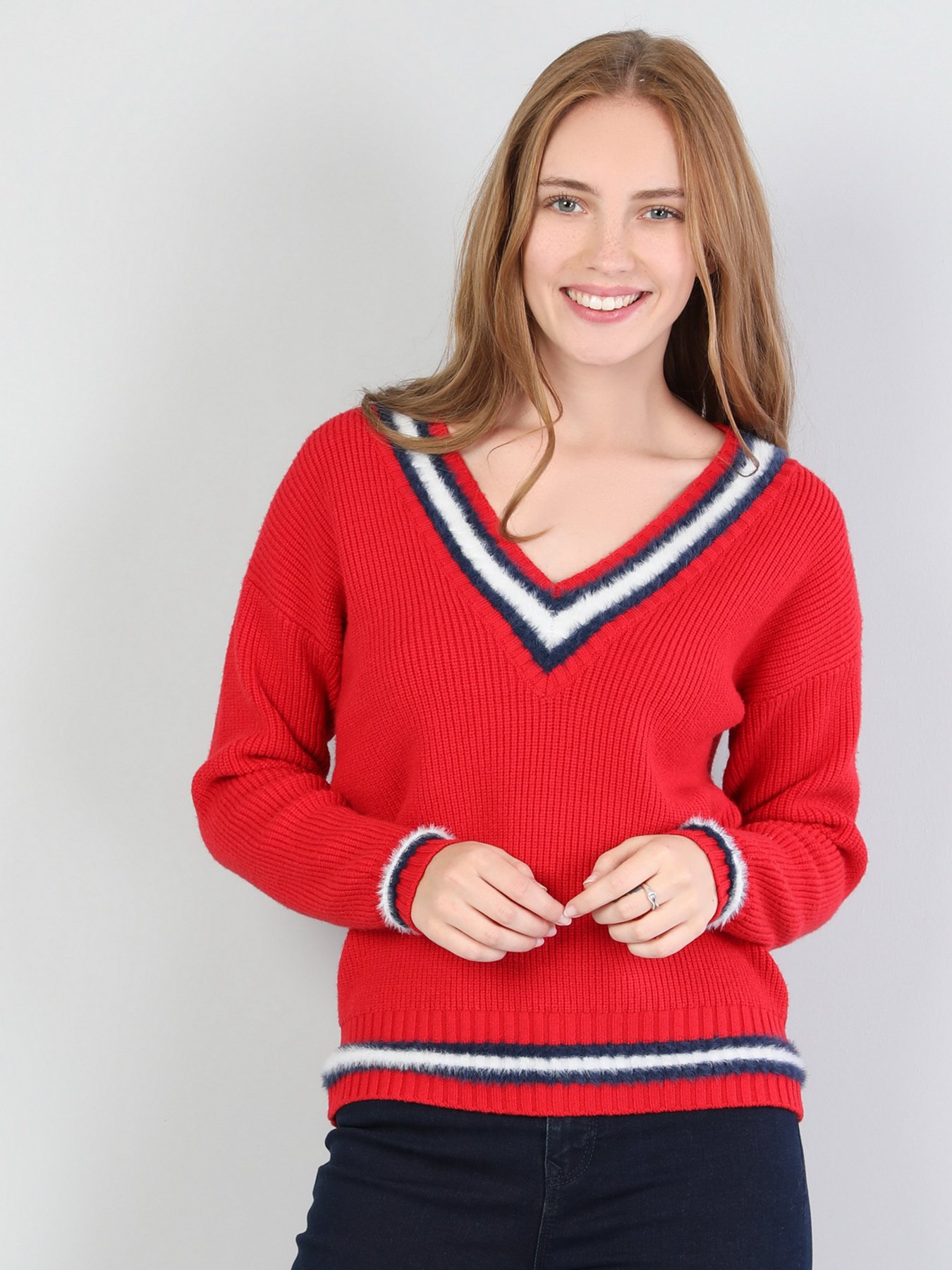 Светри та кардигани Colin’s модель CL1045616RED Светри та кардигани Colin’s модель CL1045616RED Фото