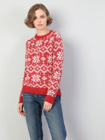 Свитры и кардиганы Colin’s модель CL1046048RED Фото