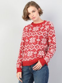 Свитры и кардиганы Colin’s модель CL1046048RED Фото