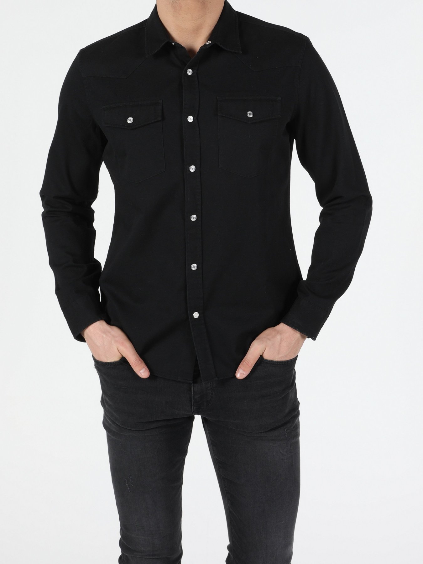 Сорочки Colin’s модель CL1051779BLK Фото