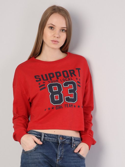 Худи и свитшоты Colin’s модель CL1035603RED Фото