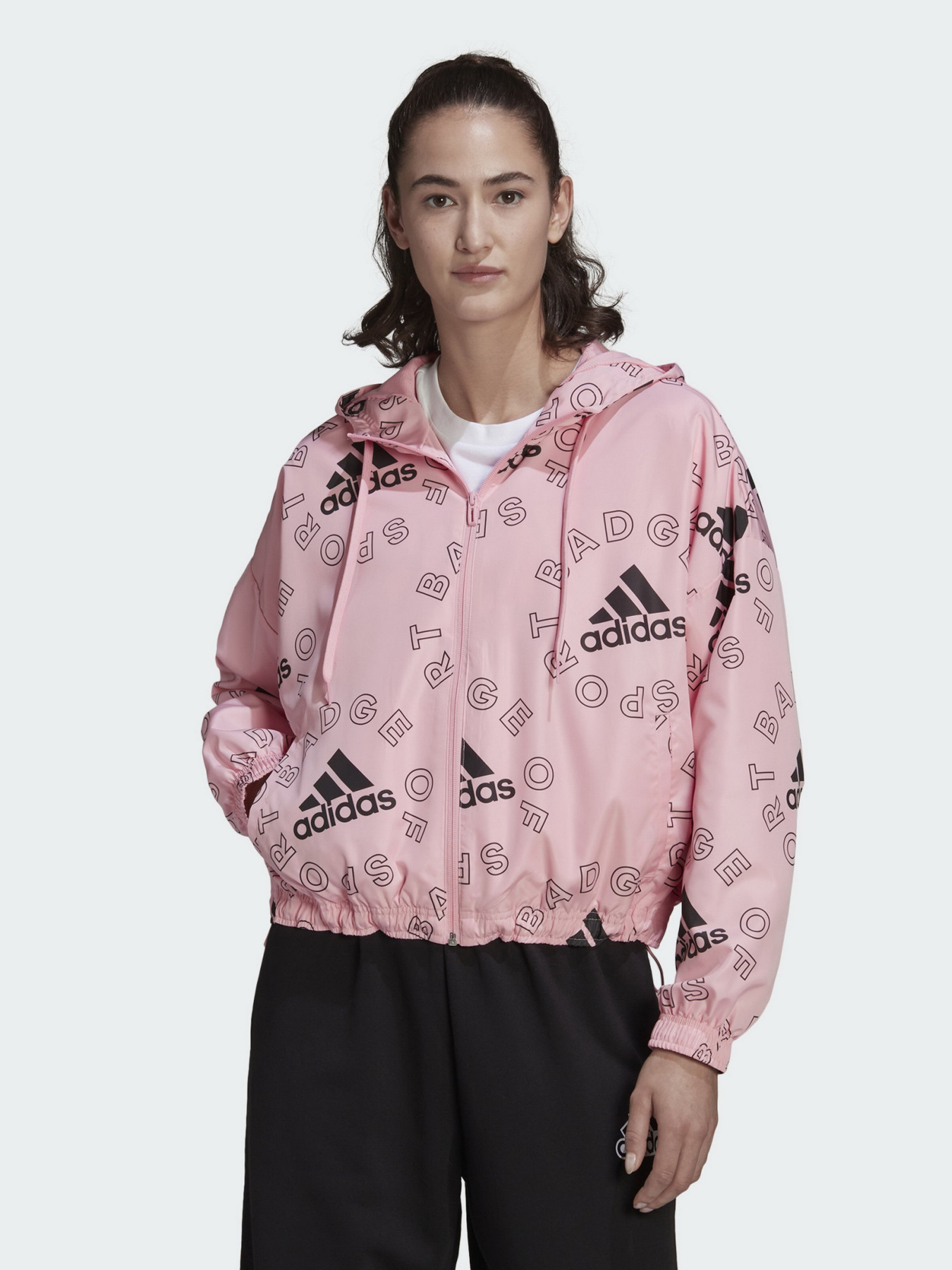Куртки та дублянки Adidas  Essentials Logo Allover Print модель HC9185 Фото