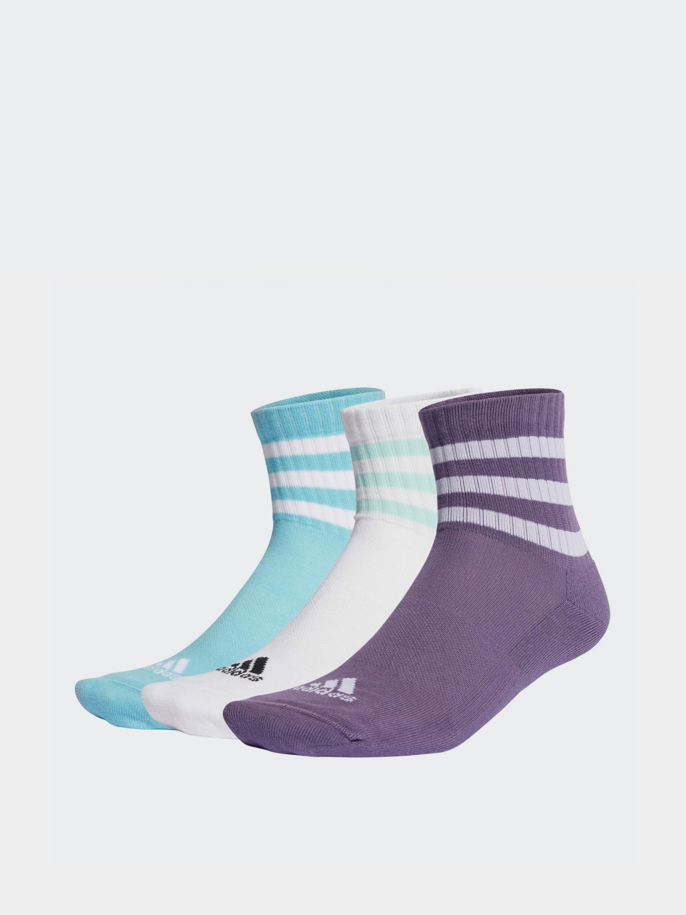 Носки и гольфы Adidas 3-Stripes Cushioned Sportswear Mid-Cut Performance модель IJ8263 Фото