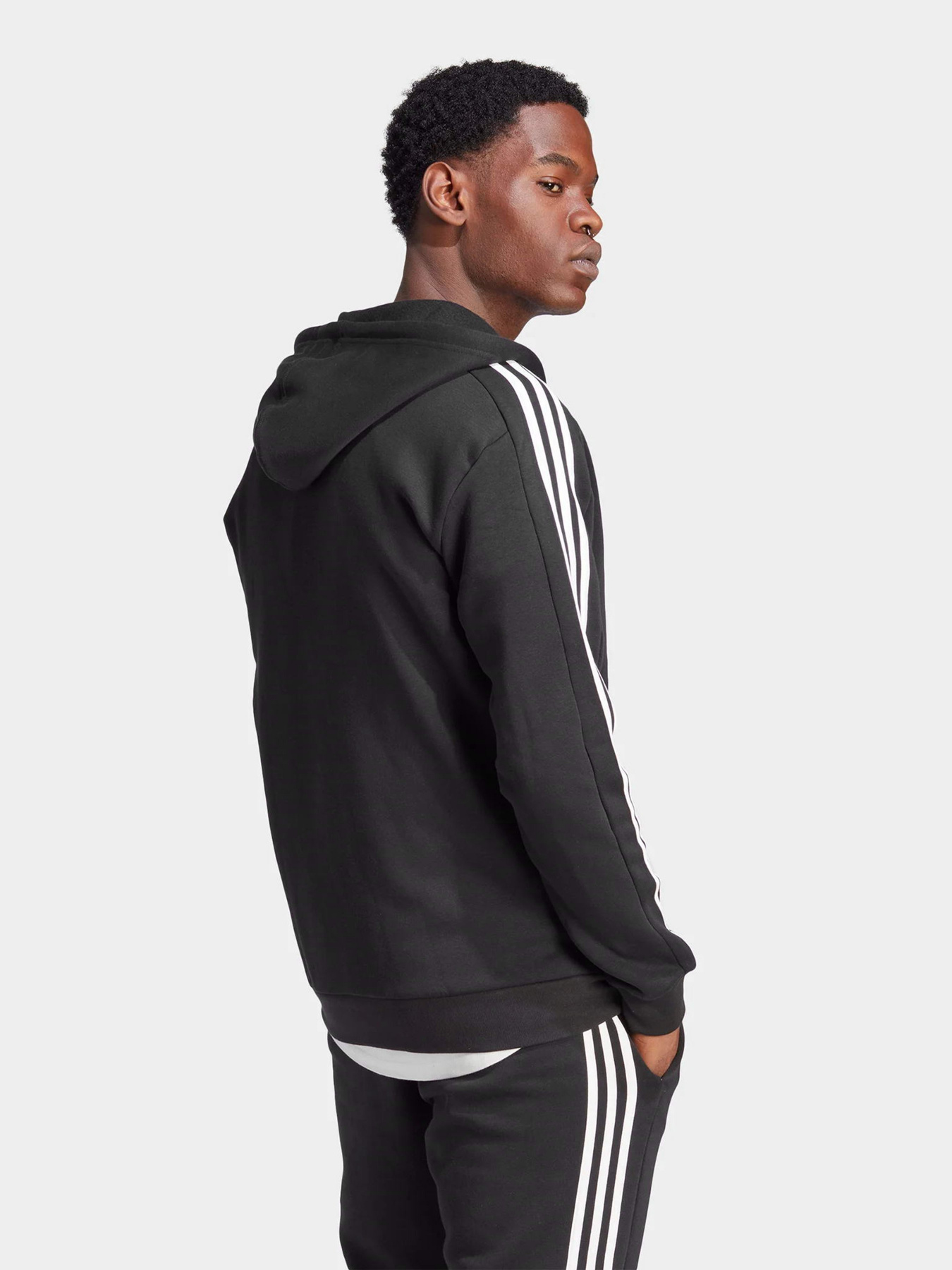 Худи и свитшоты Adidas Essentials Fleece 3-Stripes Full-Zip модель IB4029 Фото