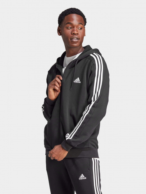 Худи и свитшоты Adidas Essentials Fleece 3-Stripes Full-Zip модель IB4029 Фото