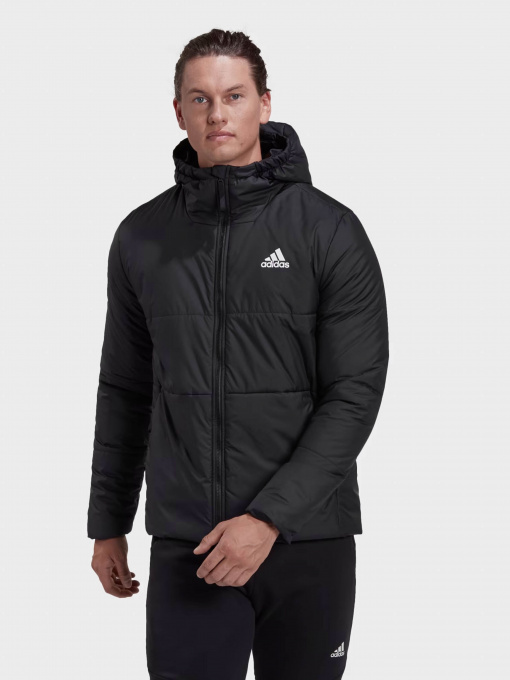 Куртки и дубленки Adidas BSC 3-Stripes Hooded Insulated модель HG6276 Фото