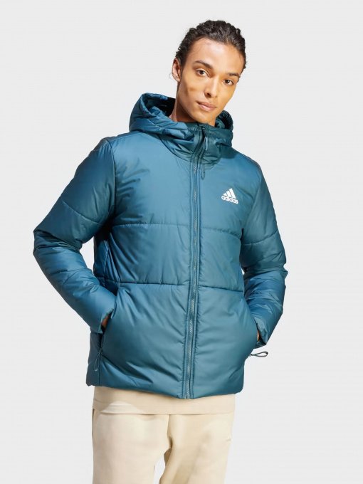 Куртки та дублянки Adidas BSC 3-Stripes Hooded Insulated модель IK0512 Фото