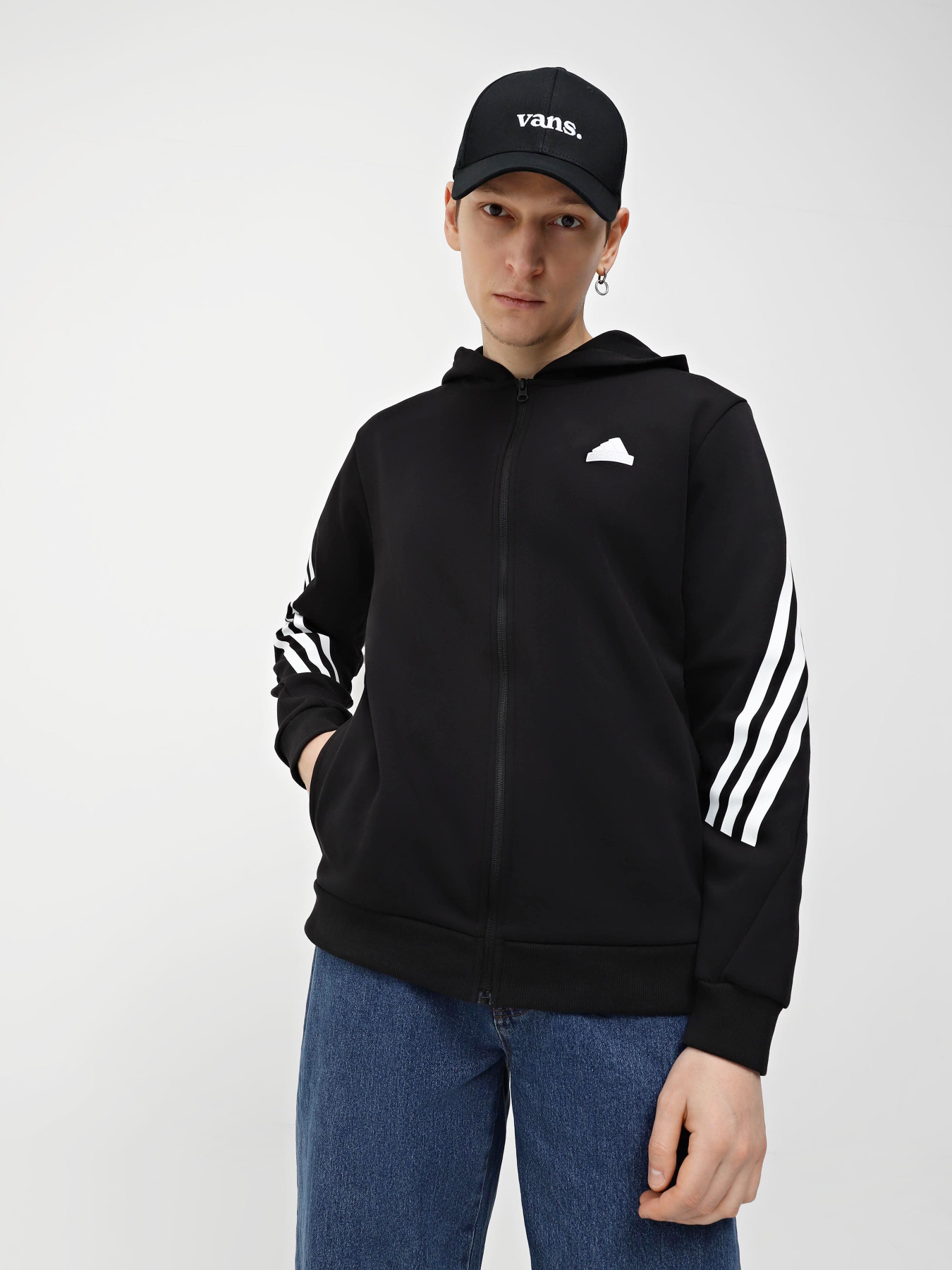 Худи и свитшоты Adidas FUTURE ICONS 3-STRIPES FULL ZI модель IR9159 Фото