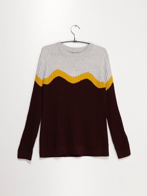 Свитры и кардиганы COS модель 0540896_бордовий комб. Фото