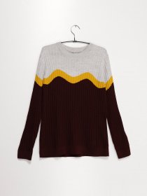 Свитры и кардиганы COS модель 0540896_бордовий комб. Фото