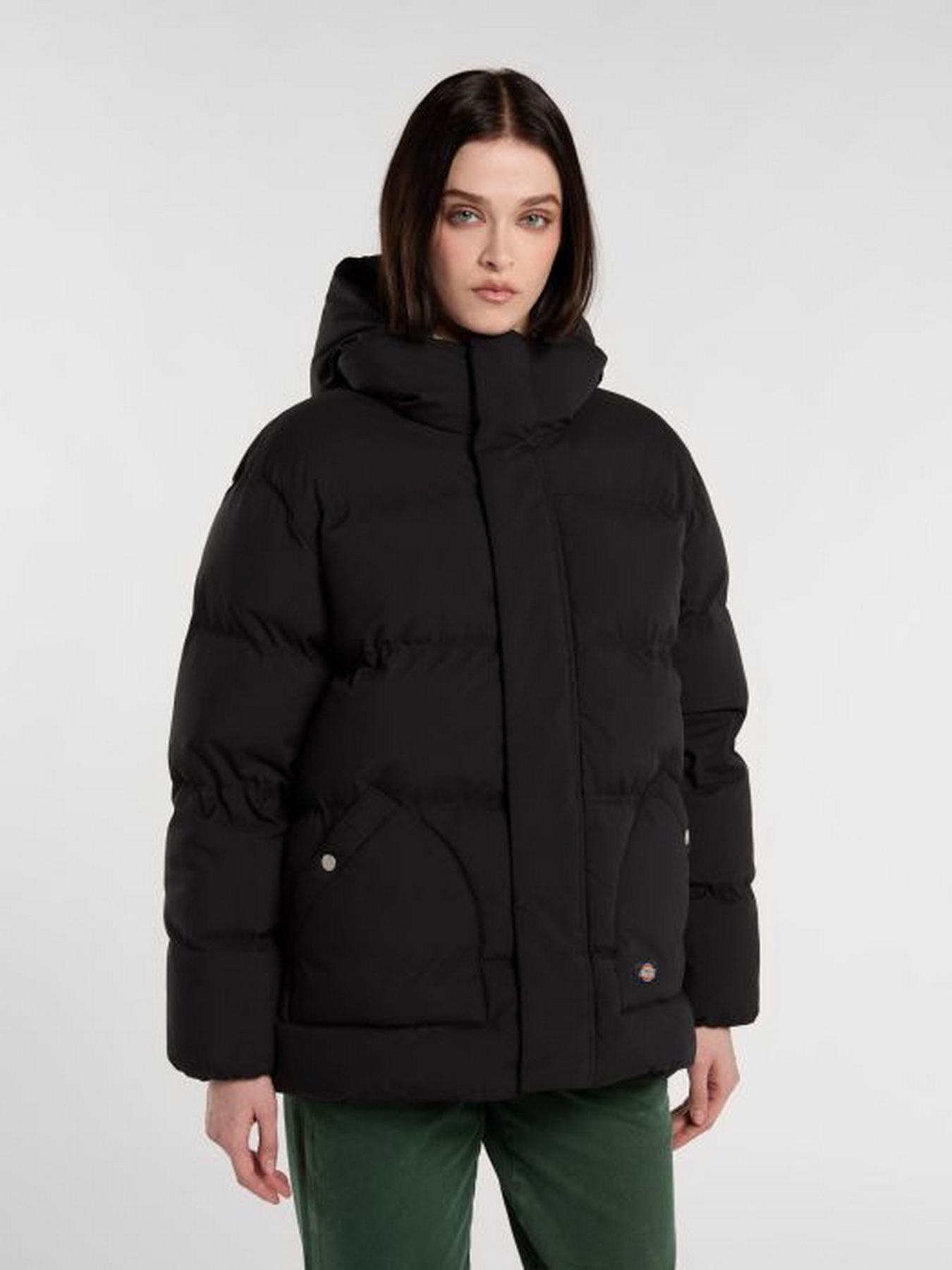 Куртки и дубленки Dickies EAGLEVILLE HOODED PUFFER модель DK0A87OLBLK1 Фото