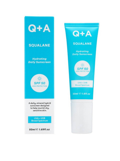 Солнцезащитный крем для лица Squalane Hydrating Q+A модель 5060486267859 Фото