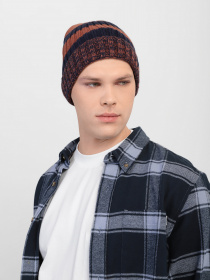 Шапки и кепки Skechers Marled Stripe Beanie Hat модель SMK1011BRN Фото