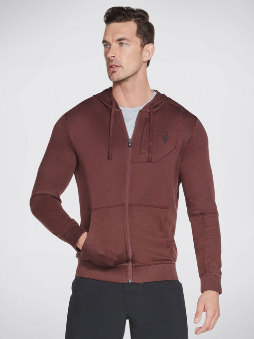 Худі та світшоти Skechers Apparel GOknit Pique Full Zip модель M3JA154 DKBR Фото