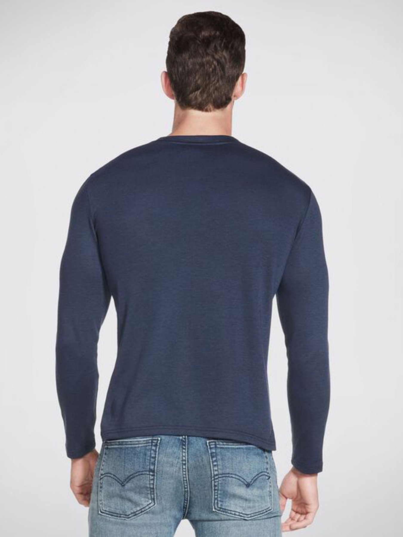 Худи и свитшоты Skechers Apparel GOknit Pique Henley модель M3LT159 NVY Худи и свитшоты Skechers Apparel GOknit Pique Henley модель M3LT159 NVY Фото