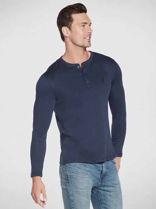 Худі та світшоти Skechers Apparel GOknit Pique Henley модель M3LT159 NVY Фото