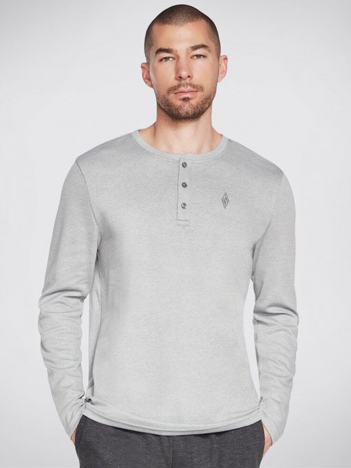 Худі та світшоти Skechers Apparel GOknit Pique Henley модель M3LT159 LTGY Фото
