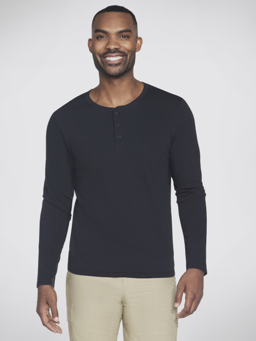Худи и свитшоты Skechers Skech-Breeze Slub L/S Henley модель LT48 BLK Фото