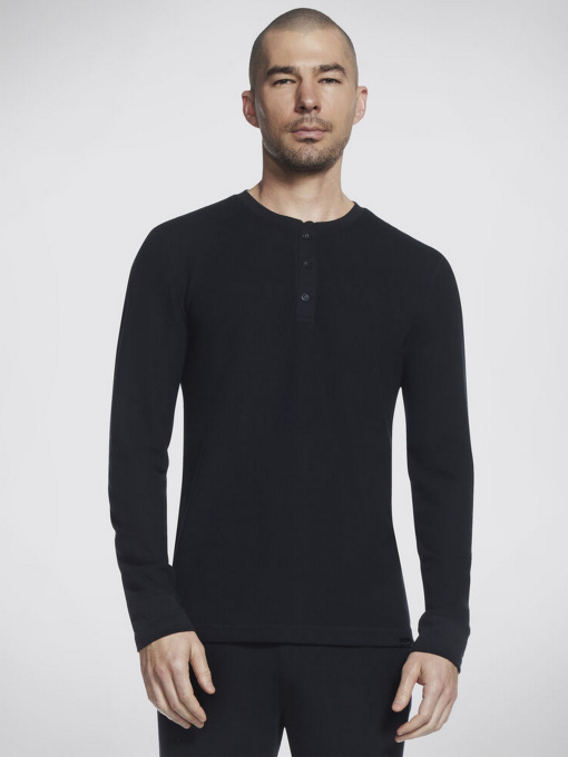 Худи и свитшоты Skechers GO Knit Waffle Henley модель LT18 BLK Фото