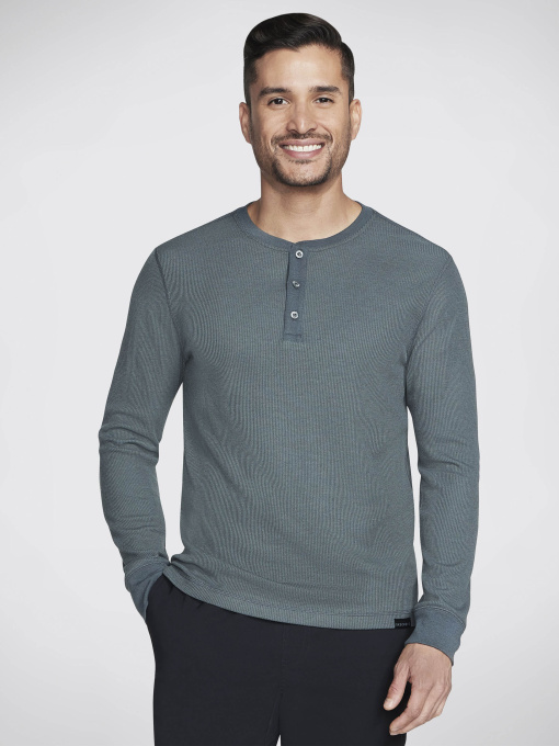 Худи и свитшоты Skechers Go Knit Waffle Henley модель LT18 GNBK Фото