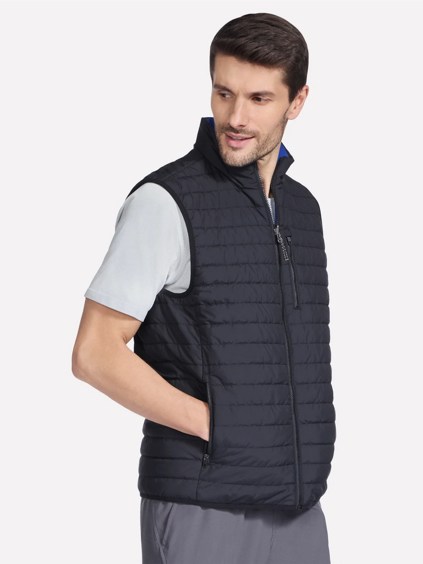 Куртки и дубленки Skechers GOSHIELD ALTITUDE REVERSIBLE V модель JA140 BKRY Фото