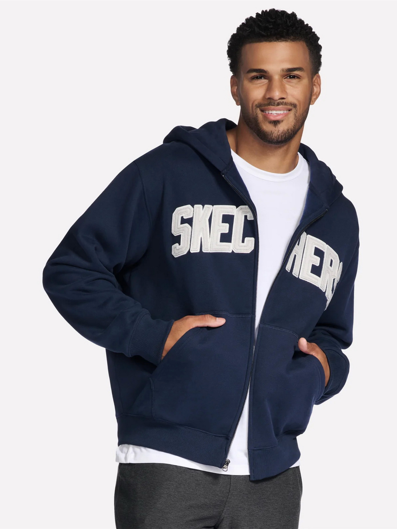 Худі та світшоти Skechers SKECHERS MAX SOFT FZ HOODIE модель JA235 NVY Худі та світшоти Skechers SKECHERS MAX SOFT FZ HOODIE модель JA235 NVY Фото