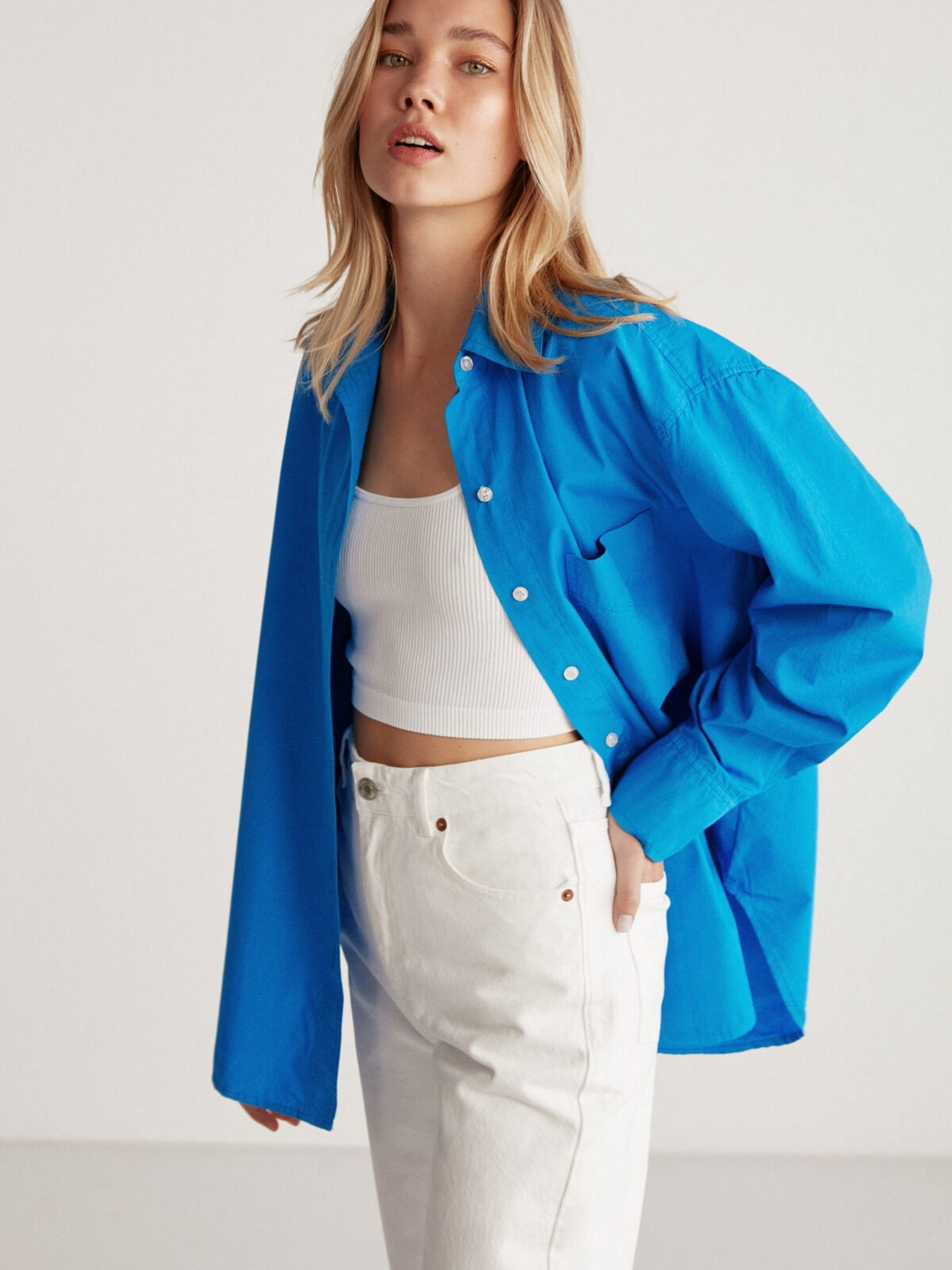 Рубашки Grimelange Susan модель SUSAN01042023/Blue Рубашки Grimelange Susan модель SUSAN01042023/Blue Фото