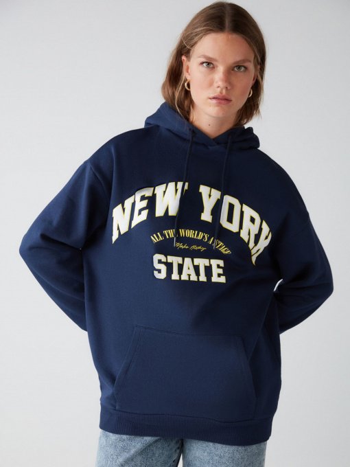 Худі та світшоти Grimelange Alina модель ALINA01092022/Navy Blue Фото