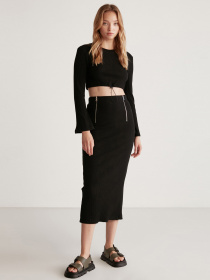 Юбки Grimelange Lauren модель LAUREN01042023/Black Фото