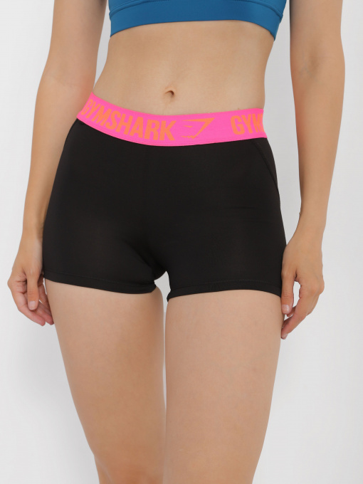 Шорты Gymshark модель GLSH002_чорний з рожевим Фото