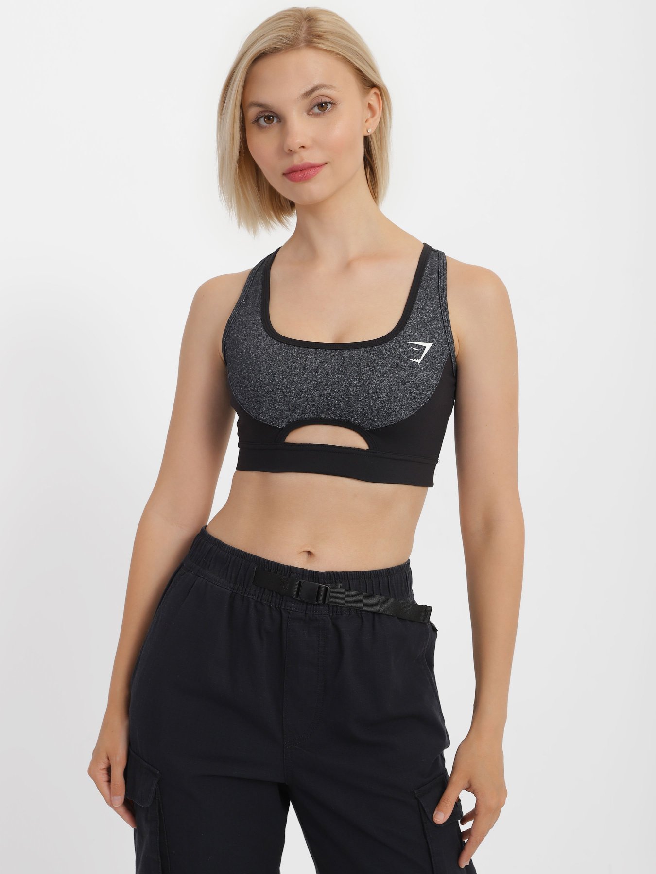 Футболки і поло Gymshark модель GLSB022_сірий комб. Фото