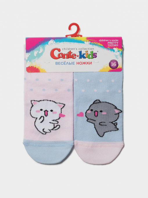 Носки и гольфы Conte Kids модель 17С-10СП 478 блакитний-св.-рожевий Фото
