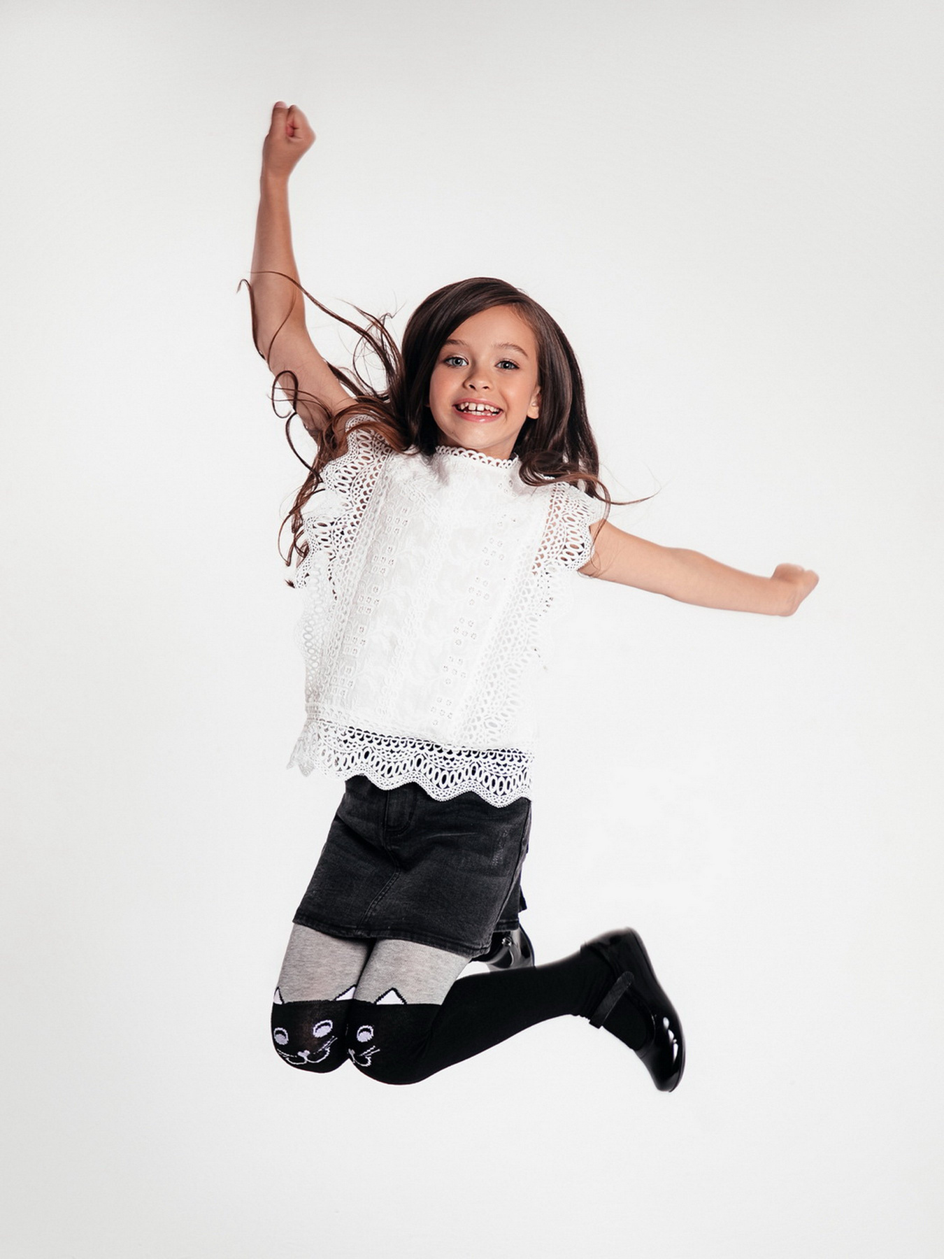 Колготи Conte Kids модель 4С-06 СП 466 чорний-сірий Фото