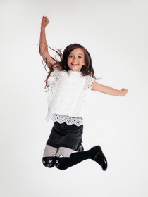 Колготи Conte Kids модель 4С-06 СП 466 чорний-сірий Фото