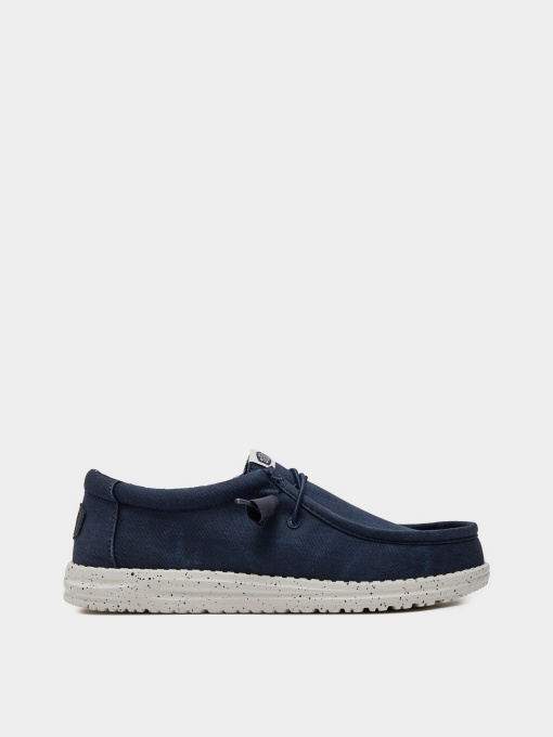 Сліпони та мокасини HEY DUDE WALLY STRETCH CANVAS NAVY модель 40700-410 Фото
