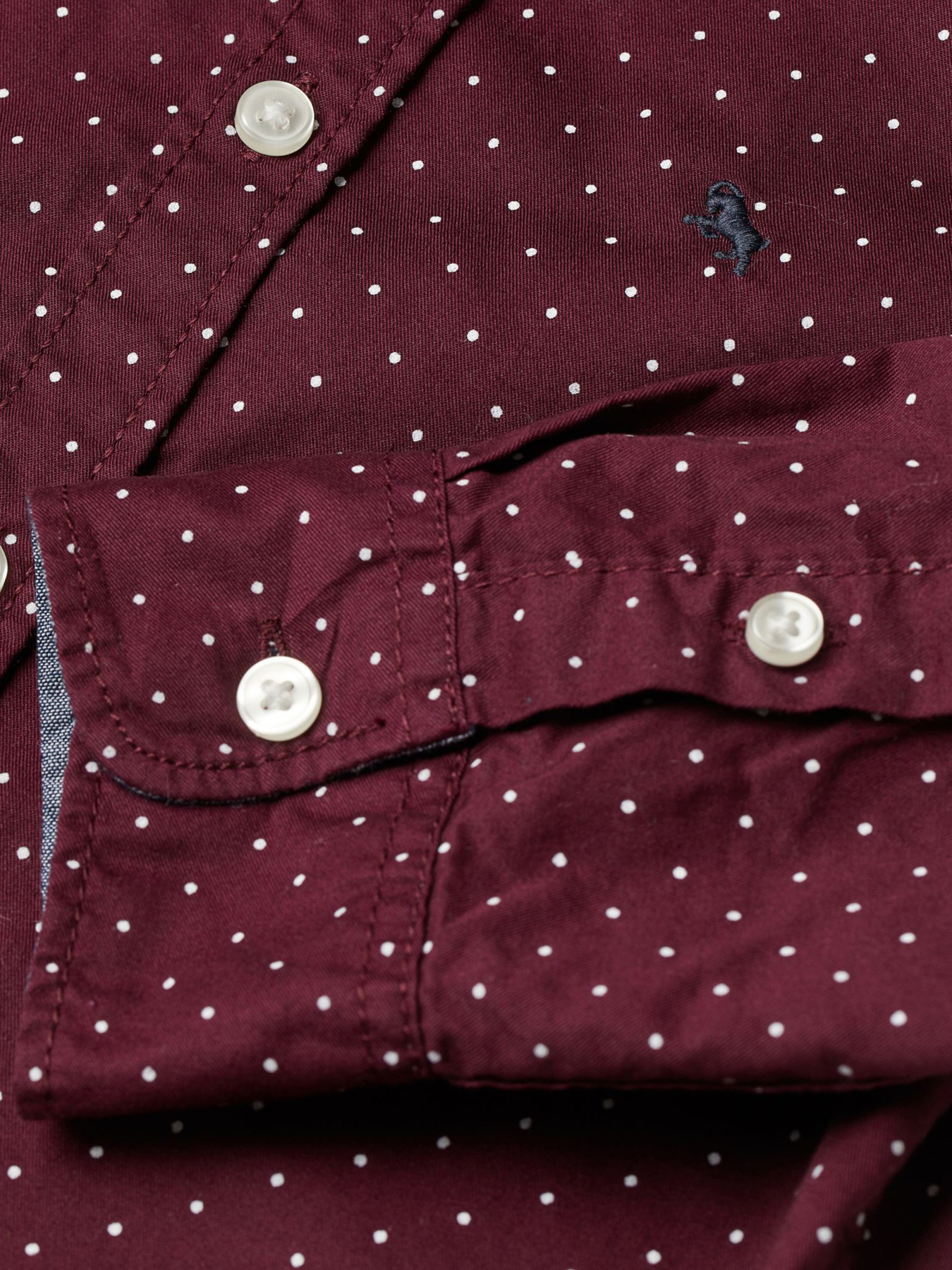 Рубашки H&M модель 0866126_бордовий комб. Фото