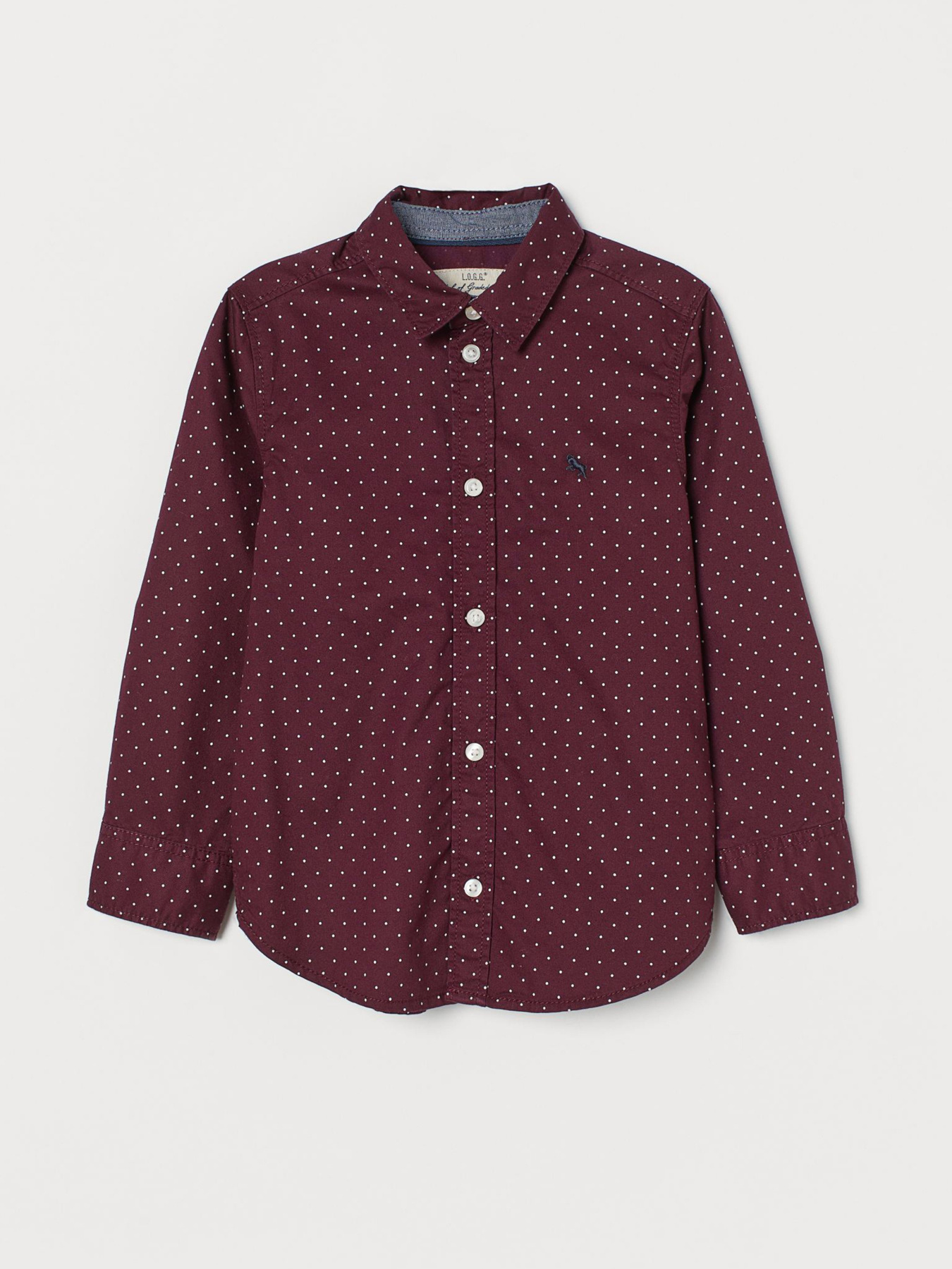Рубашки H&M модель 0866126_бордовий комб. Фото